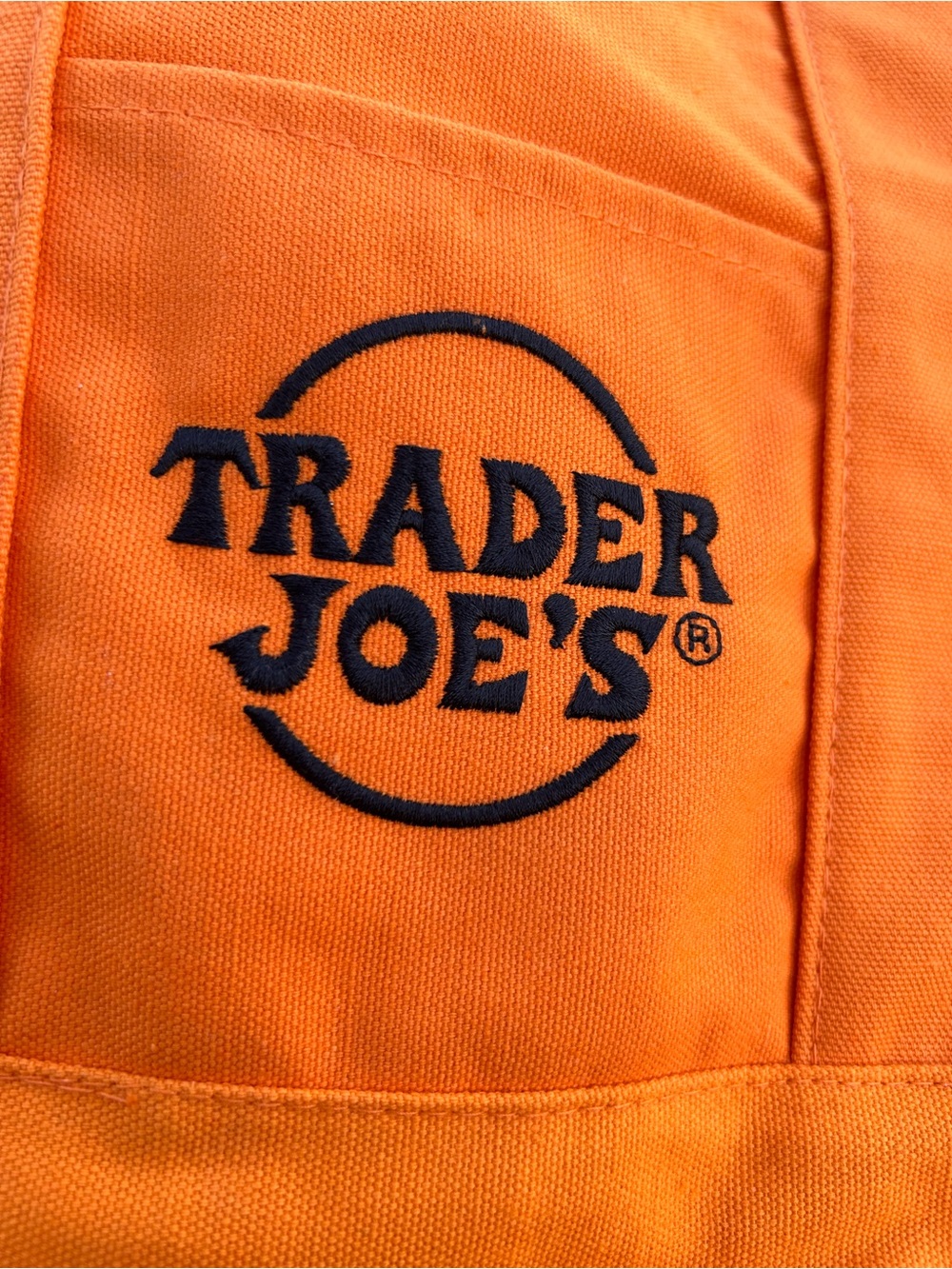 Trader Joes Halloween Mini Tote Canvas Orange - Picture 6 of 8